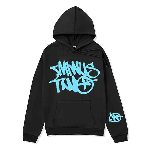 Minus Two Hood Hoodie Black Blue