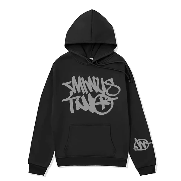 Minus Two Hood Hoodie Black Gray